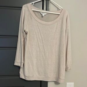 Market and spruce three-quarter inch blush pink top